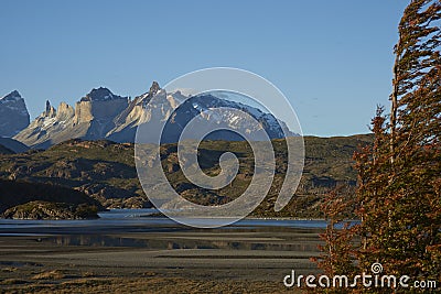 Cuernos del Paine in Torres del Paine National Park, Chile Stock Photo