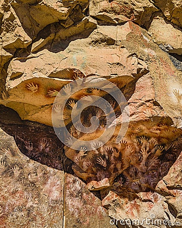 Cueva de las Manos, Patagonia, Argentina Stock Photo