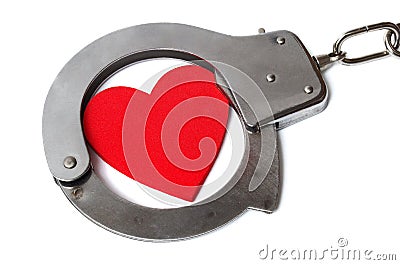 Cuffed heart Stock Photo