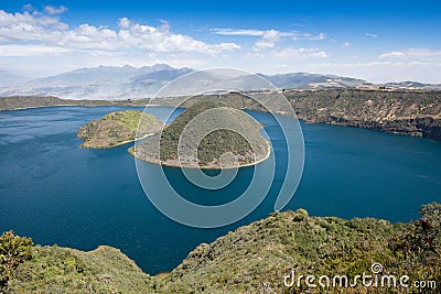 Cuicocha crater lake, Reserve Cotacachi-Cayapas, Ecuador Stock Photo