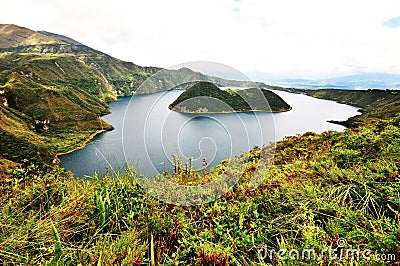 Cuicocha crater lake in Imbabura province, Ecuador. South America Stock Photo