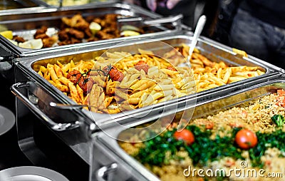 Cuisine Culinary Buffet Dinner Catering Dining Food Celebration Stock Photo