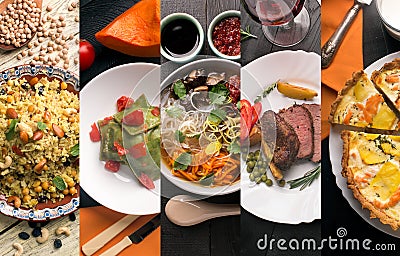 Cuisine of different countries Stock Photo