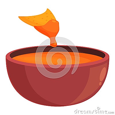 Cuisine nachos icon cartoon vector. Sauce tomato Vector Illustration