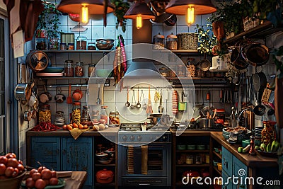 Culinary Delights Collage, AI generated Stock Photo