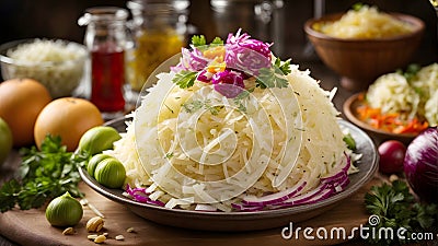 Culinary Heritage: Embracing the Flavorful Tradition of Authentic German Sauerkraut Stock Photo