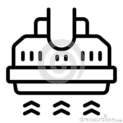 Culinary hood icon outline vector. Cookery venting appliance Vector Illustration