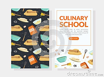 Culinary School Landing Page, Cooking Recipe, Homemade Food Website, Onboard Screen Cartoon Vector Illustration Vector Illustration