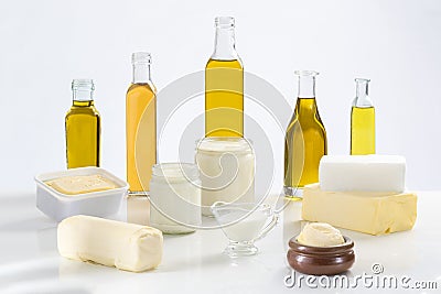 Culinary variety of fats Stock Photo