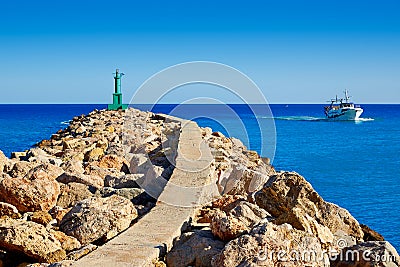 Cullera Xuquer river mouth Jucar in Valencia Stock Photo