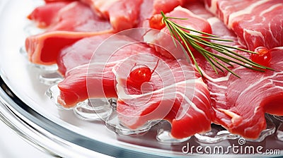 Cultivating artificial meat in a lab, the future of protein food production using stem cells, banner Stock Photo