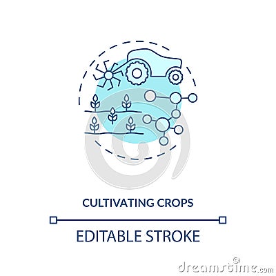 Cultivating crops concept icon Vector Illustration