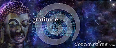 Cultivating Gratitude Meditation Banner Stock Photo