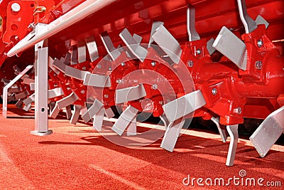 Cultivator on farm fair Stock Photo