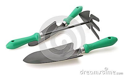 Cultivator and Trowel Stock Photo