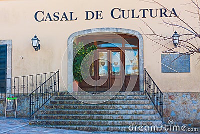 Cultural center or House of Culture Casal de Cultura in Costitx, Mallorca, Spain Editorial Stock Photo