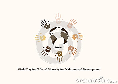 World Day for Cultural Diversity for Dialogue and Development vector Vector Illustration