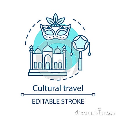 Cultural travel concept icon Vector Illustration