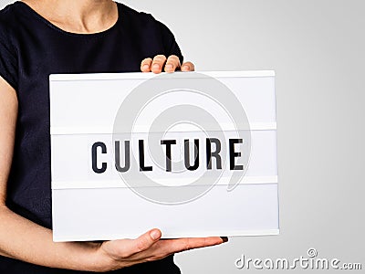 Culture. Company ethics, principles, attitude and history concept Stock Photo