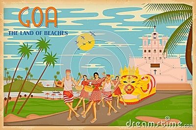 Culture of Goa Vector Illustration