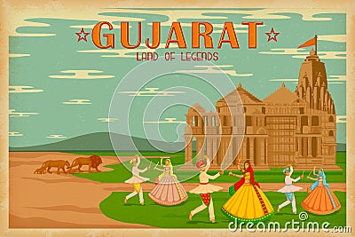 Culture of Gujrat Vector Illustration