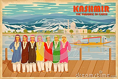 Culture of Kashmir Vector Illustration