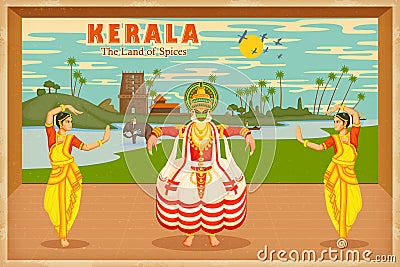 Culture of Kerala Vector Illustration