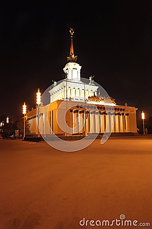 Culture Pavilion on VVC (VDNH) exchibition centre, Moscow. Editorial Stock Photo