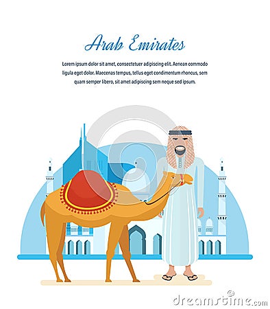 Culture of state, traditions, sights, learn about history of continent. Vector Illustration