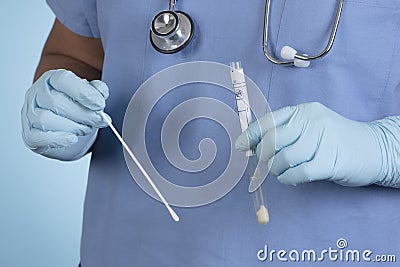 Culture Swab And Tube Stock Photo