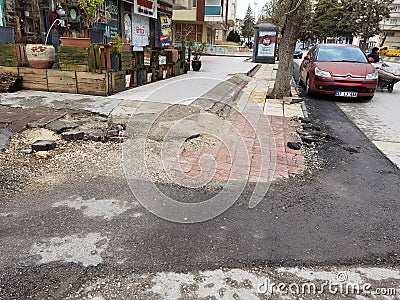 culture, traffic, asphalt, outdoors, exterior, house, car, urban, travel, city, landscape, tourism, old, vehicle, transportation, Editorial Stock Photo