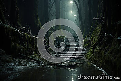 Culvert entrance, dark, creepy, Stock Photo