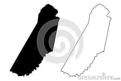 Cumberland County, Commonwealth of Virginia U.S. county, United States of America, USA, U.S., US map vector illustration, Vector Illustration