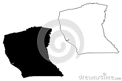 Cumberland County, North Carolina State U.S. county, United States of America, USA, U.S., US map vector illustration, scribble Vector Illustration
