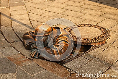 Cumil - the sewer worker Editorial Stock Photo