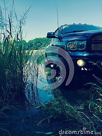 Cummins on the water Stock Photo