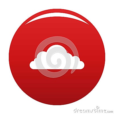 Cumulonimbus cloud icon vector red Vector Illustration