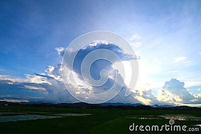 cumulonimbus clouds Stock Photo