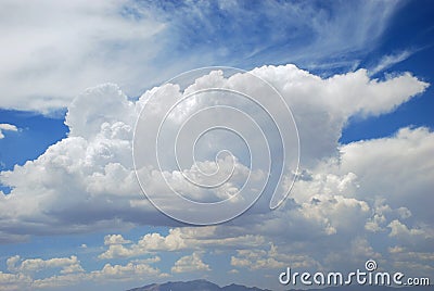 Cumulonimbus cloud formation over Las Vegas, Nevada. Stock Photo