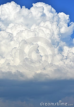 Cumulous Storm Clouds over Oklahoma City Stock Photo