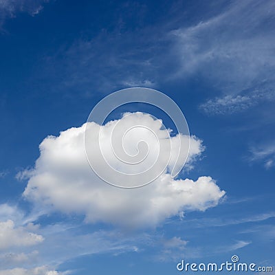 Cumulus cloud in blue sky. Stock Photo