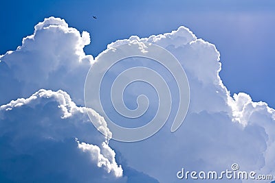 Cumulus cloud shape Stock Photo