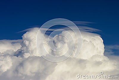 Cumulus pileus Stock Photo