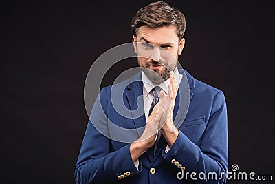 Cunning businessman preparing for profitable contract Stock Photo