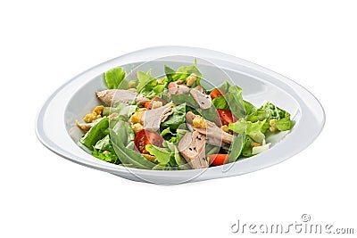 Cunsei Sarada salad plate - isolated on white Stock Photo