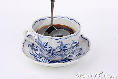 Cup with black coffe Stock Photo