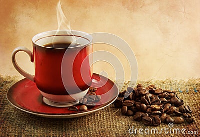 A cup of black coffee Stock Photo