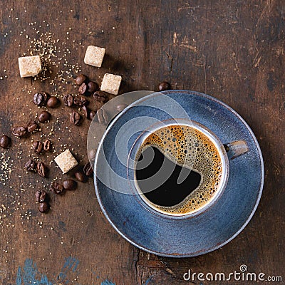 Cup of black coffee Stock Photo