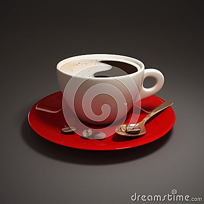 Cup of black coffee Stock Photo