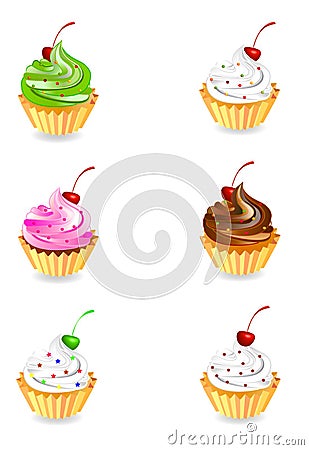 Cup cake Cartoon Illustration